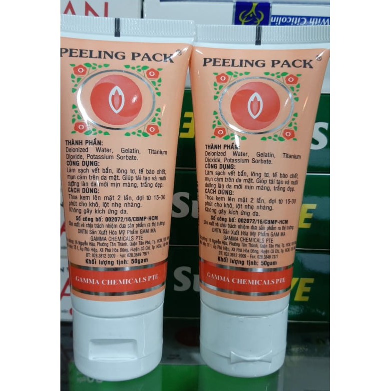 peling back tube gel mặt nạ lột mụn peeling pack
