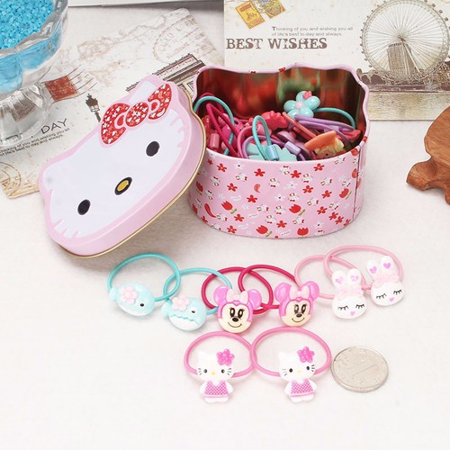 [HCM]HỘP 40 DÂY CỘT TÓC HELLO KETTY CHO BÉ - 40 DÂY CỘT TÓC HELLO KITTY