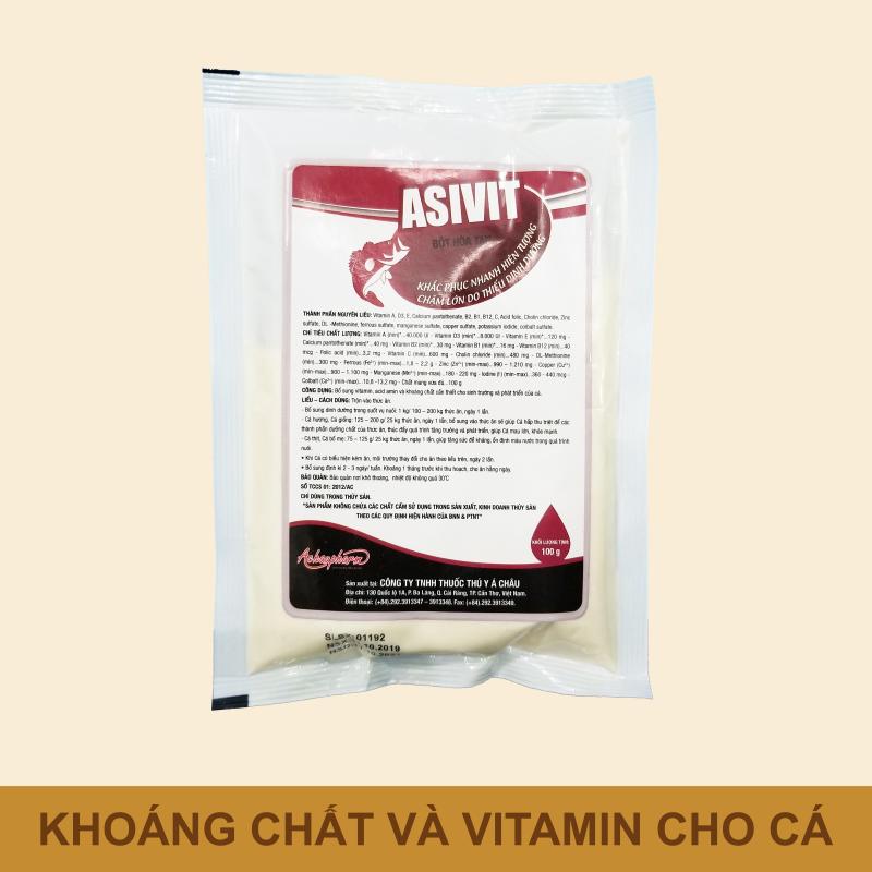 Vitamin và khoáng chất cho cá koi ( cá rồng, cá vàng, bảy màu, cá cảnh ) Asivit 100gr Tăng đề kháng, khắc phục chậm lớn