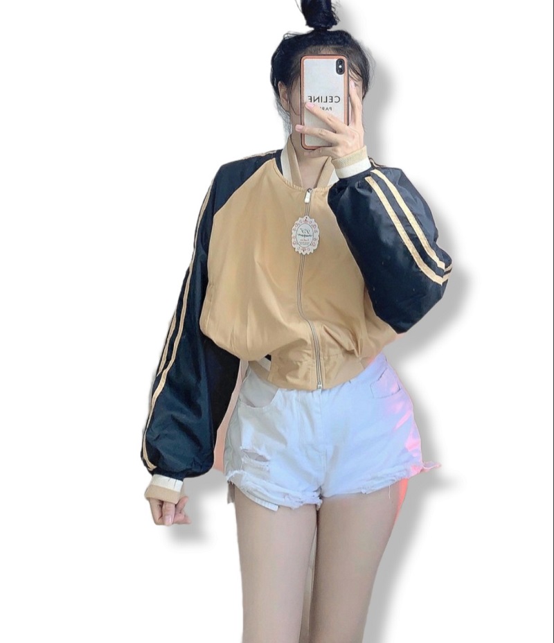 Áo Khoác Bomber Nữ Sọc Tay [ HÌNH THẬT SP ]