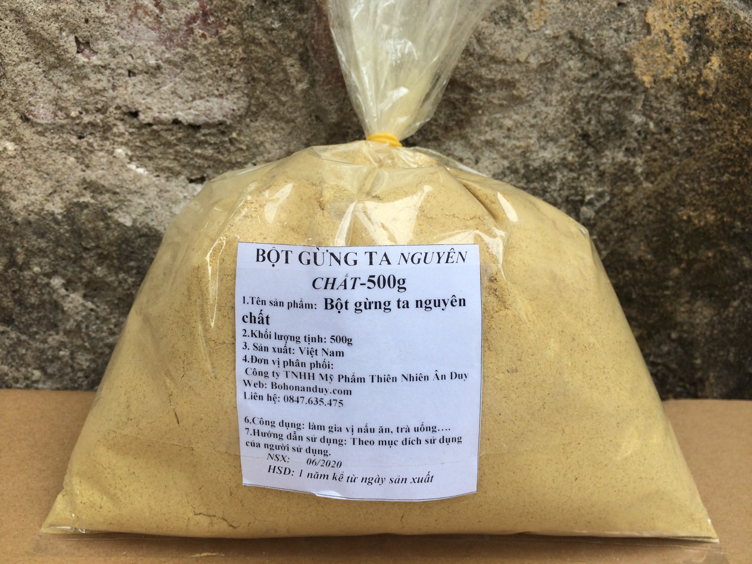 Bột GỪNG TA nguyên chất 1000g