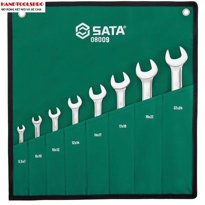 5.5-24mm bộ cờ lê 2 đầu miệng sata 08009