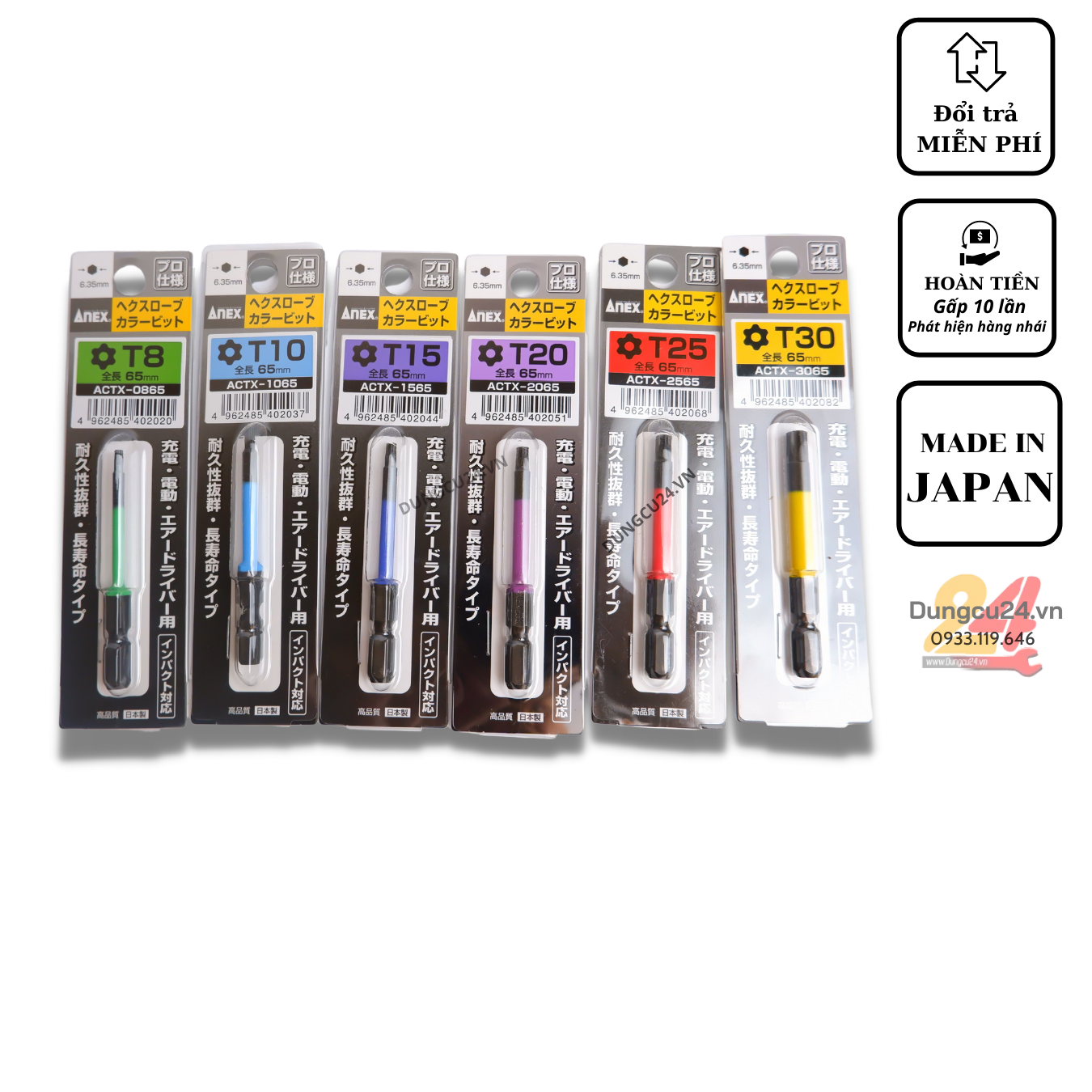 Mũi Vít hoa thị Nhật ANEX ACTX [Made in japan]
