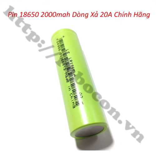 Pin lishen 18650 2000mah dòng xả 20a chính hãng