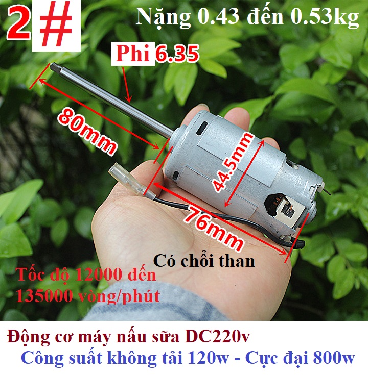 [HCM]Động cơ DC220V 600W trục hoa khế