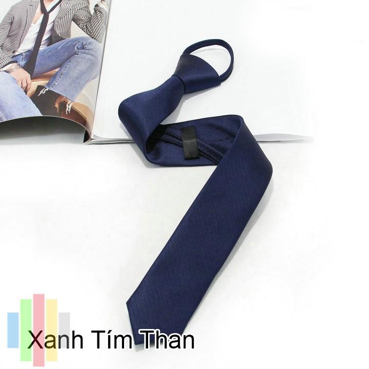 Cà vạt lười bản nhỏ kẻ tăm KT005  95K