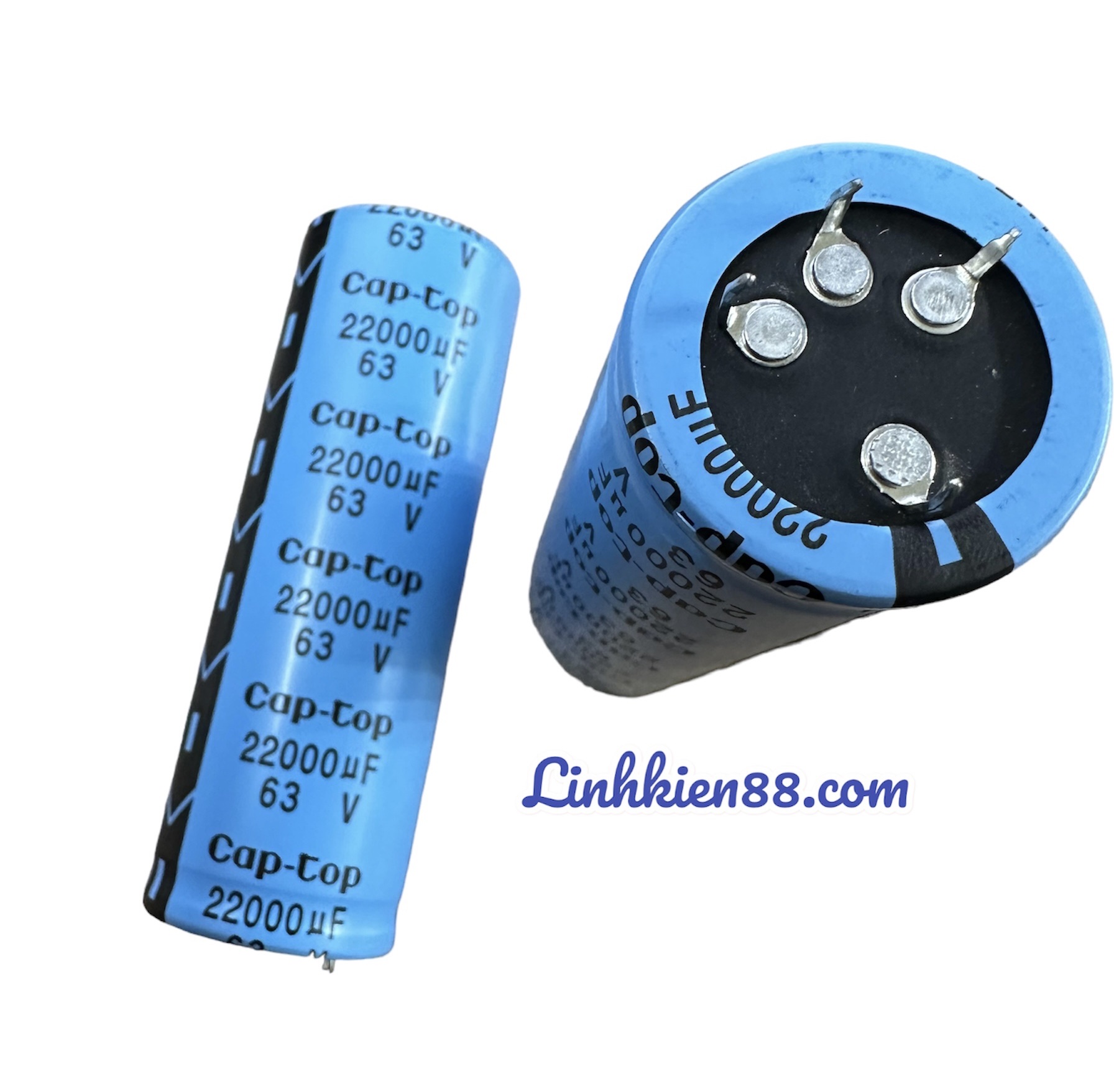 Tụ nguồn audio amly cap-top 63v 22000uf 35x100mm mới
