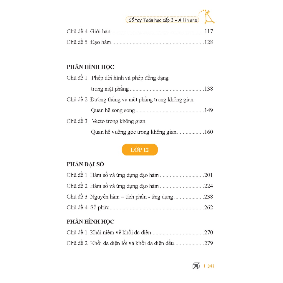 Sách - Sổ tay toán học cấp 3 - All in one