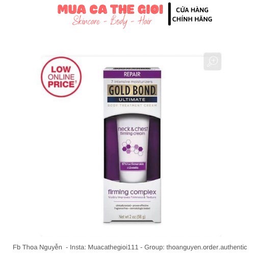 [GIẢM 5% ĐƠN 129K]Kem dưỡng da cổ và ngực Gold Bond 56gr