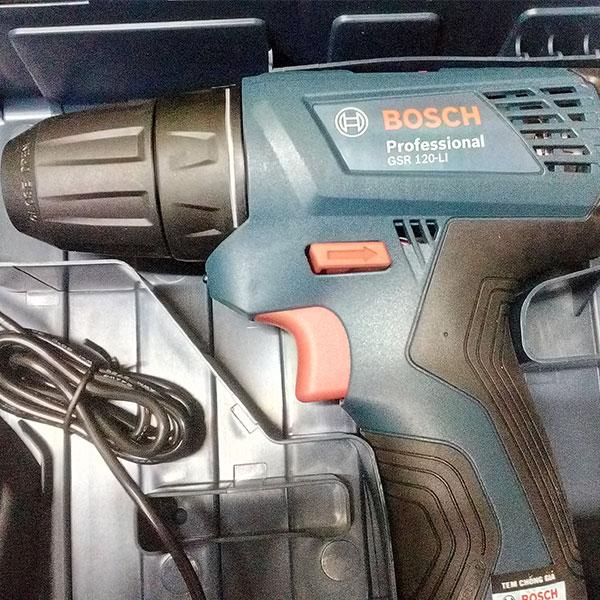 Máy vặn vít pin Bosch GSR 120-LI Professional kèm phụ kiện +Tặng 1 đầu vít ngắn và đầu vít dài