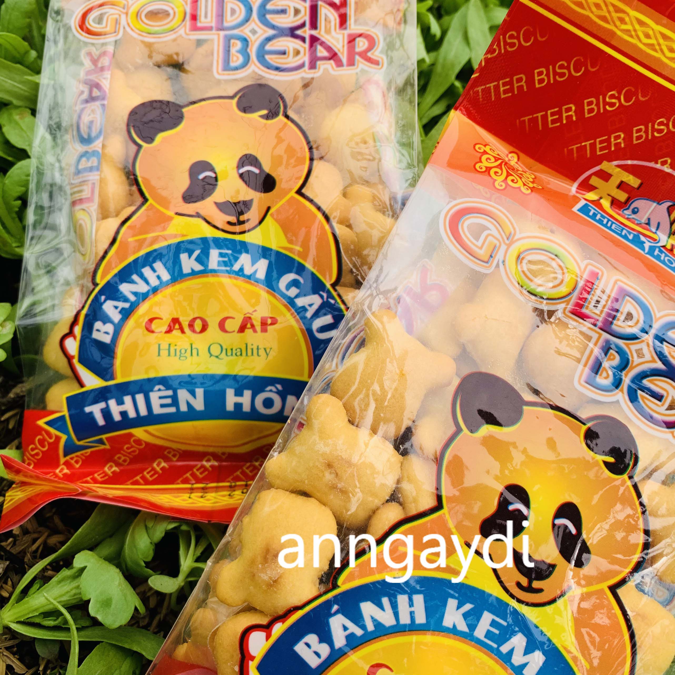 Bánh gấu nhân kem thiên hồng.