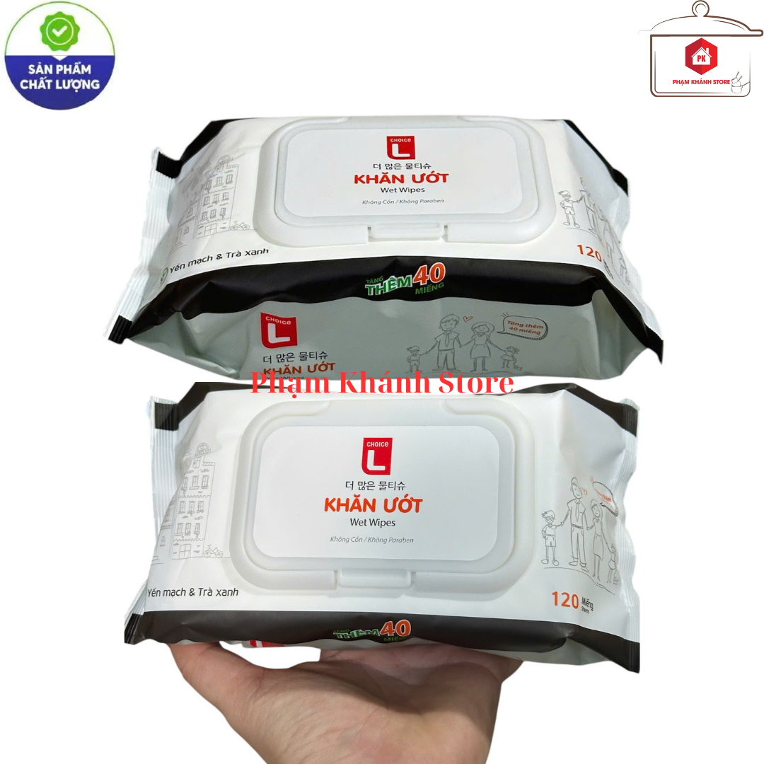KHĂN ƯỚT GIA ĐÌNH 120 MIẾNG CHOICE L LOTTE