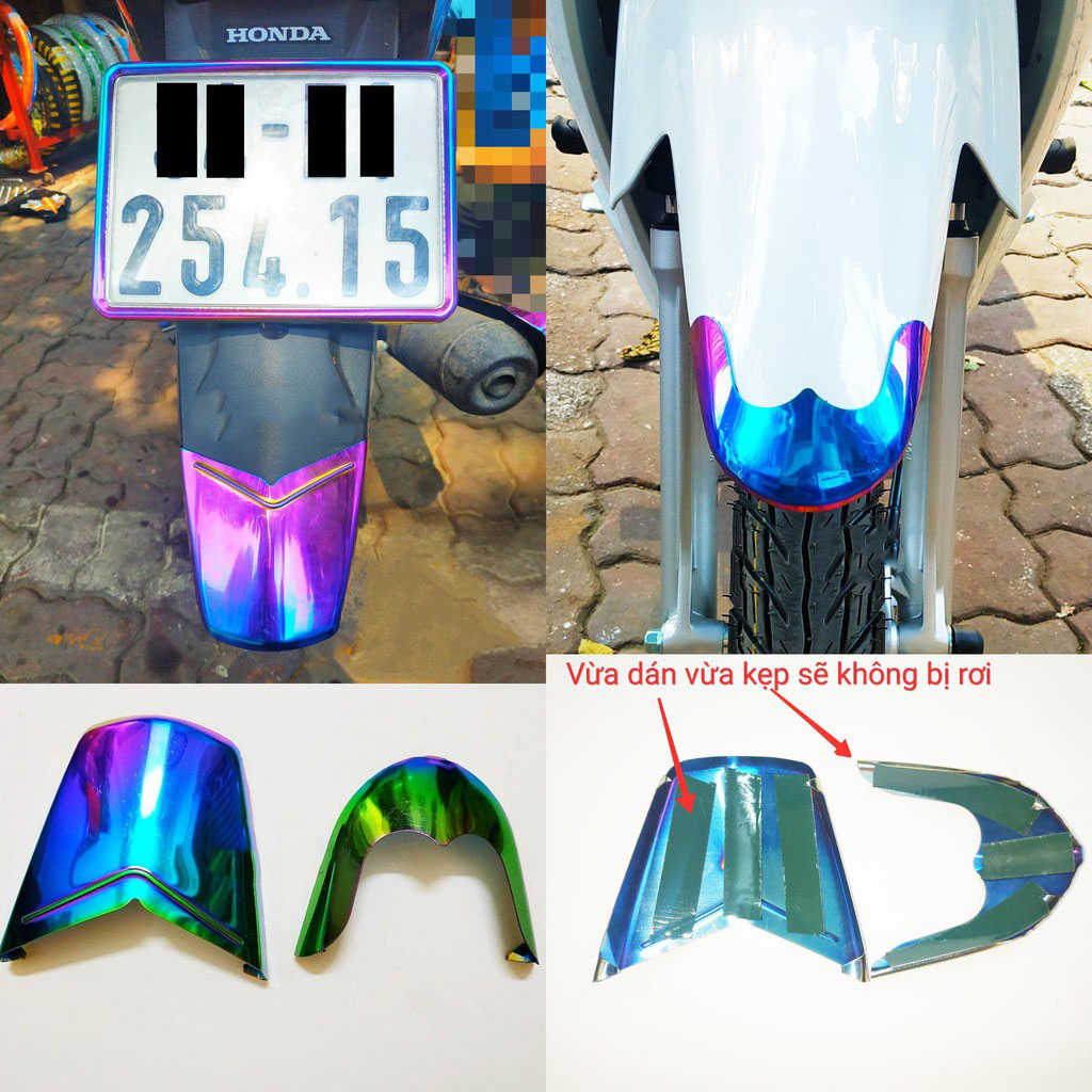 Bọc mõm đuôi titan xe wave 2006-2024