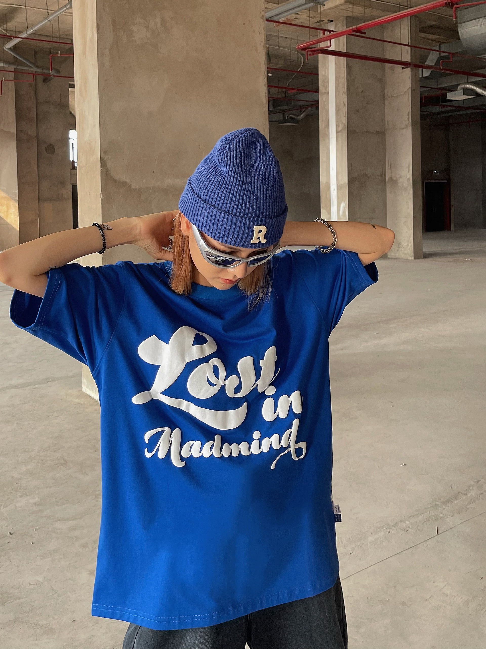 Áo Thun Lost In Madmind Màu Xanh Dương