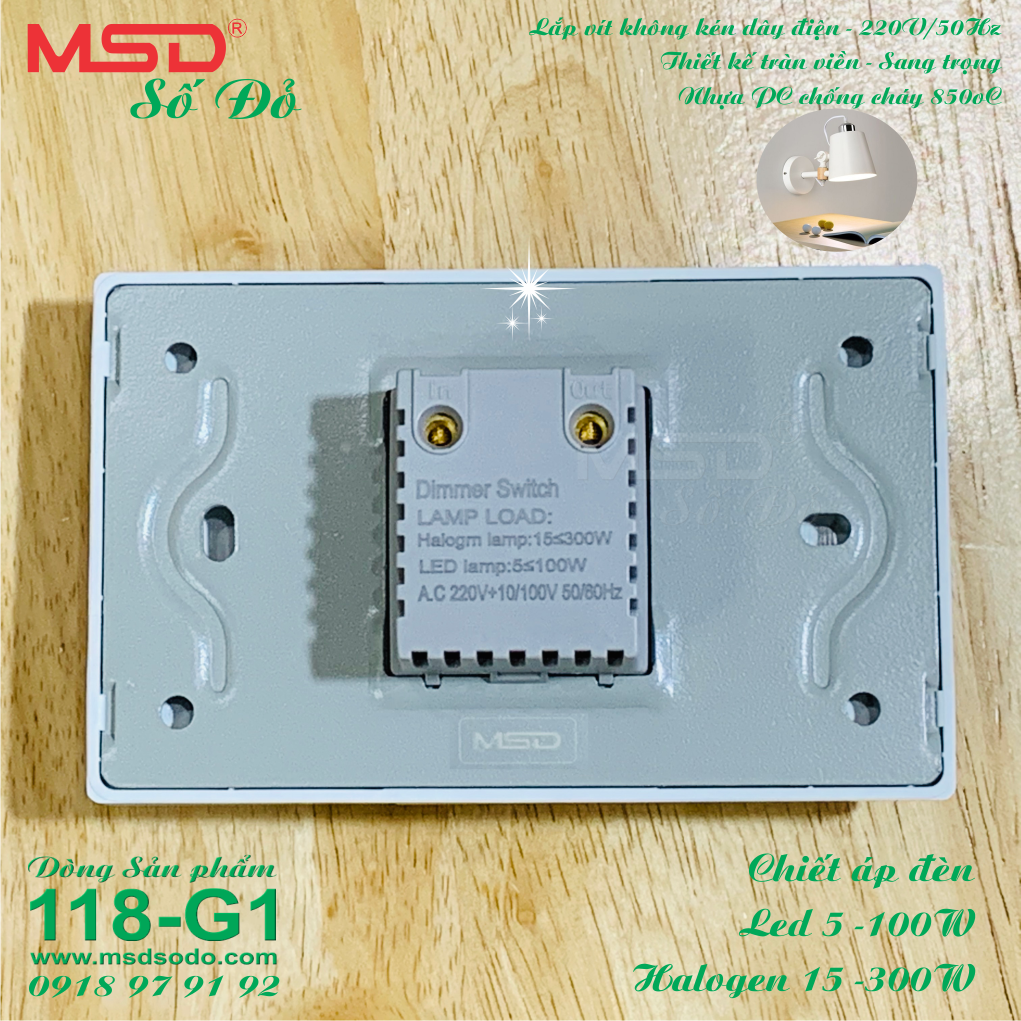 DIMMER - CHIẾT ÁP ĐÈN ÂM TƯỜNG - 300W/250V