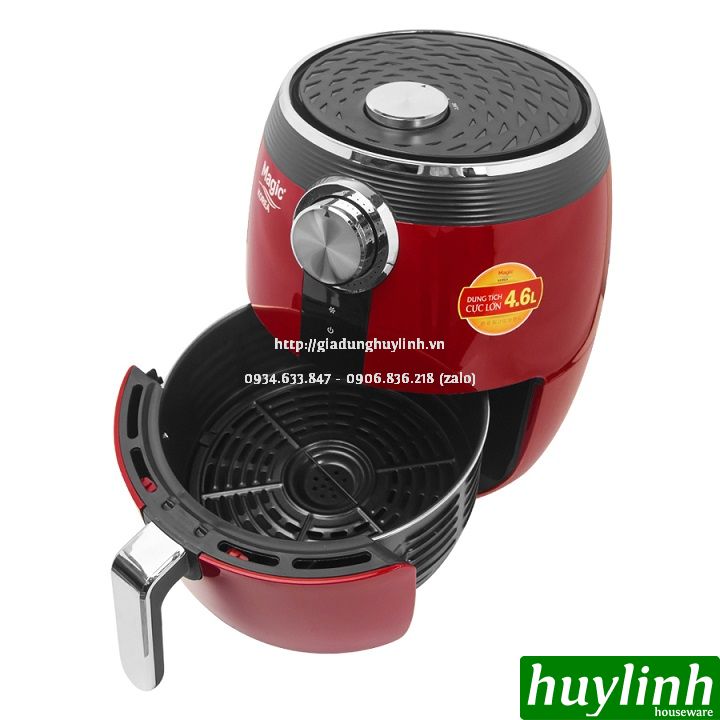 [HCM]Nồi chiên không dầu Magic Korea A-802 - 4.6 lít [Đỏ - Đen]