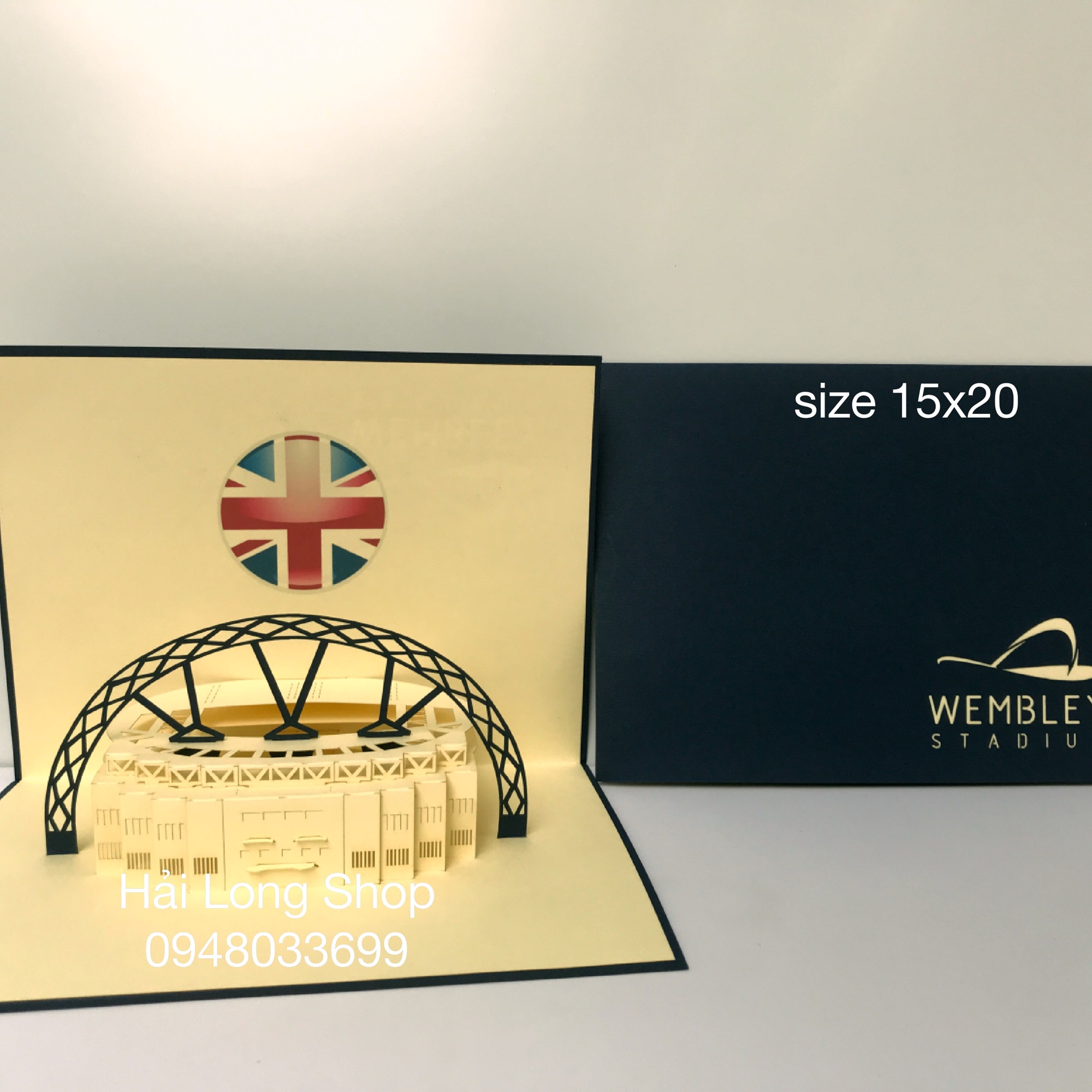 Sân Bóng Wembley - Stadium - Thiệp 3D ( mở 90 độ )