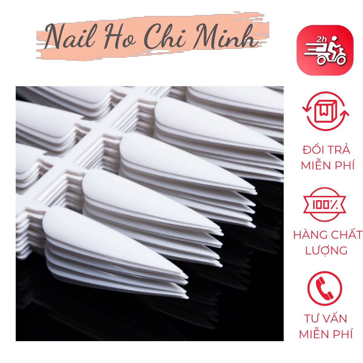 [HCM]Set mẫu móng from nhọn (10 vĩ-240 móng)