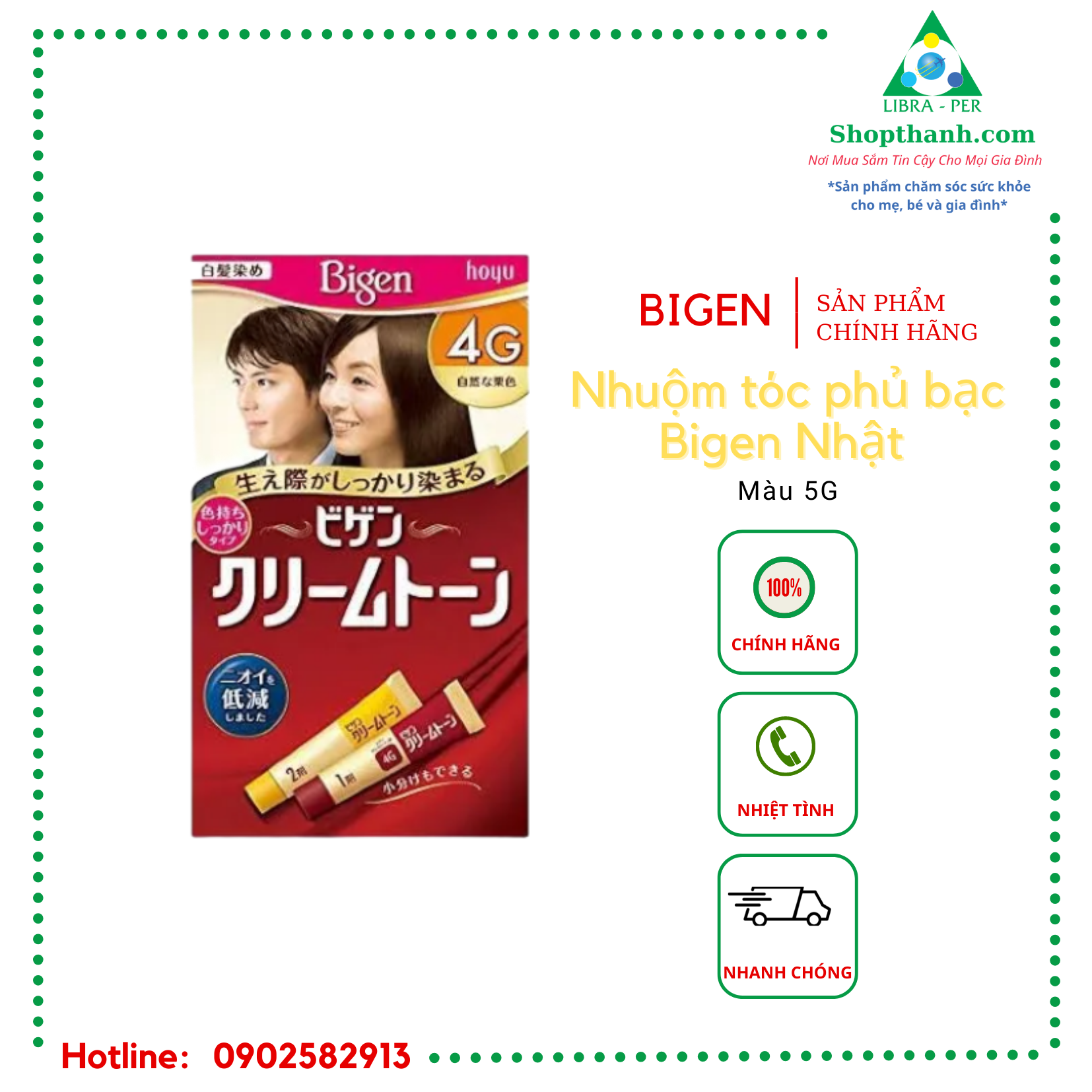 Nhuộm Tóc Bigen Nhật Bản - 80g [Chính hãng]