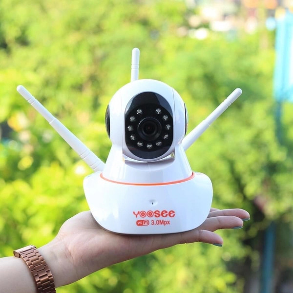 Camera IP WIFI YOOSEE 3 ANTEN 3.0MPX - CÓ MÀU BAN ĐÊM - CÓ CỔNG LAN BH 6 THÁNG
