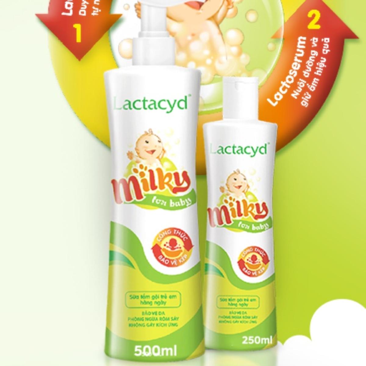 [HCM]Sữa tắm gội cho bé Lactacyd Milky 250ml