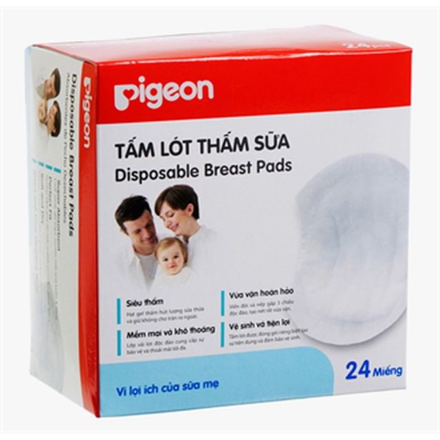 Miếng lót thấm sữa Pigeon - Hộp 24 miếng