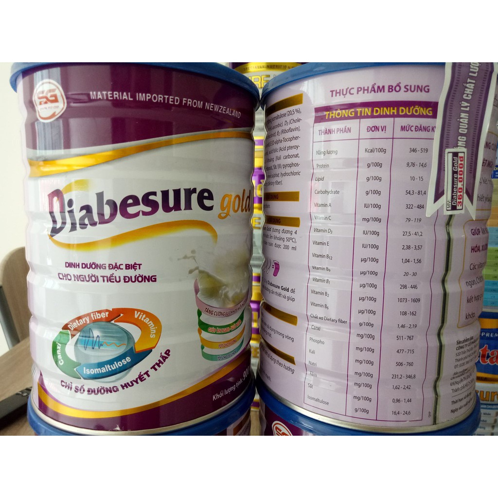 Sữa bột Diabesure Gold 900gram - Dinh dưỡng đặc biệt cho người tiểu đường