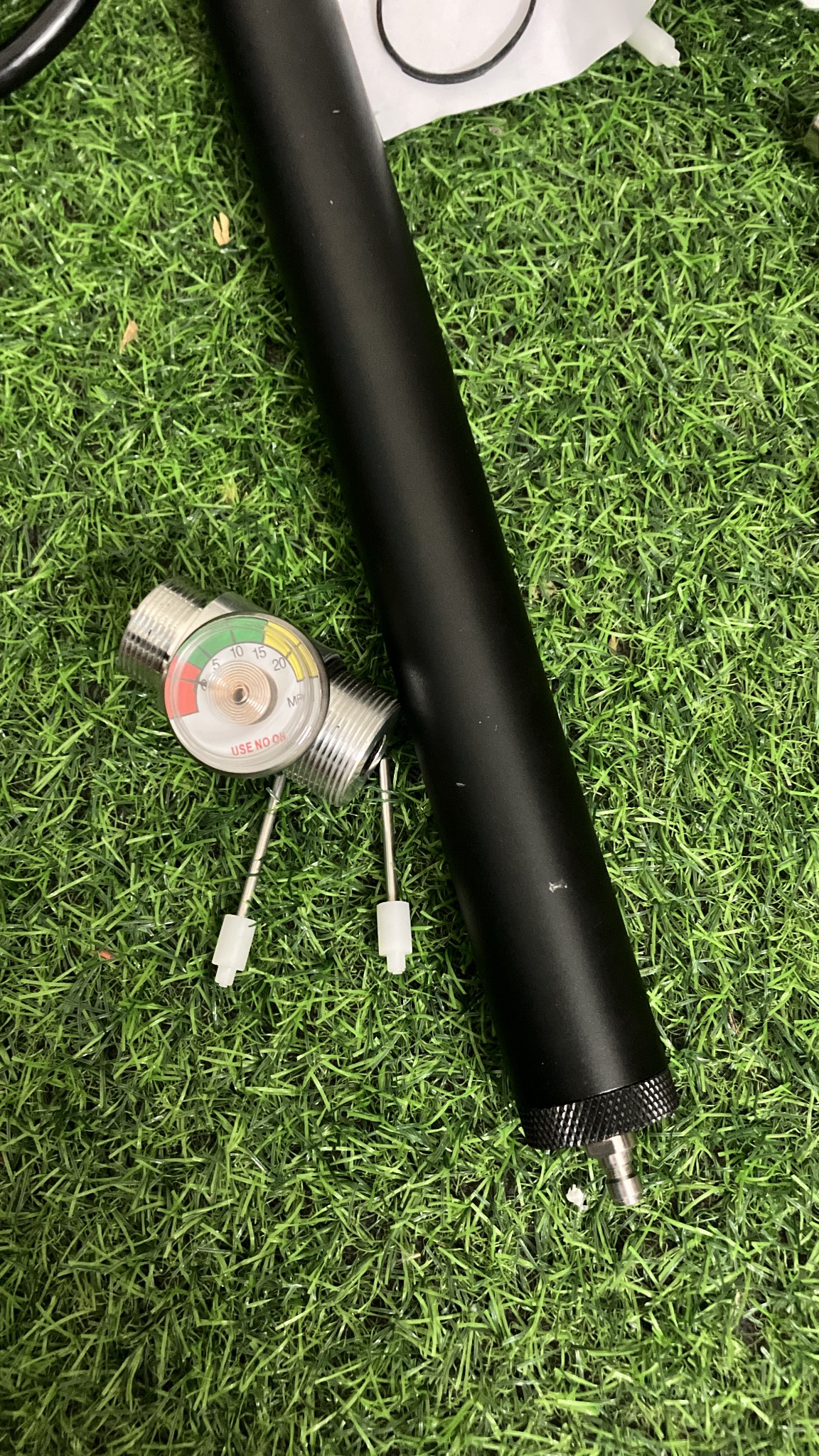 bộ bình khí nén mini-van inox,van nhôm(bình nén dài 40cm)