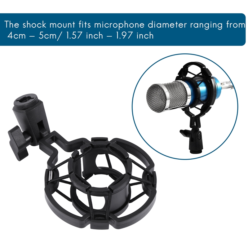 Universal Professional Condenser Microphone Mic Shock Mount Holder Studio Recording Bracket For Large Diaphram Mic Clip