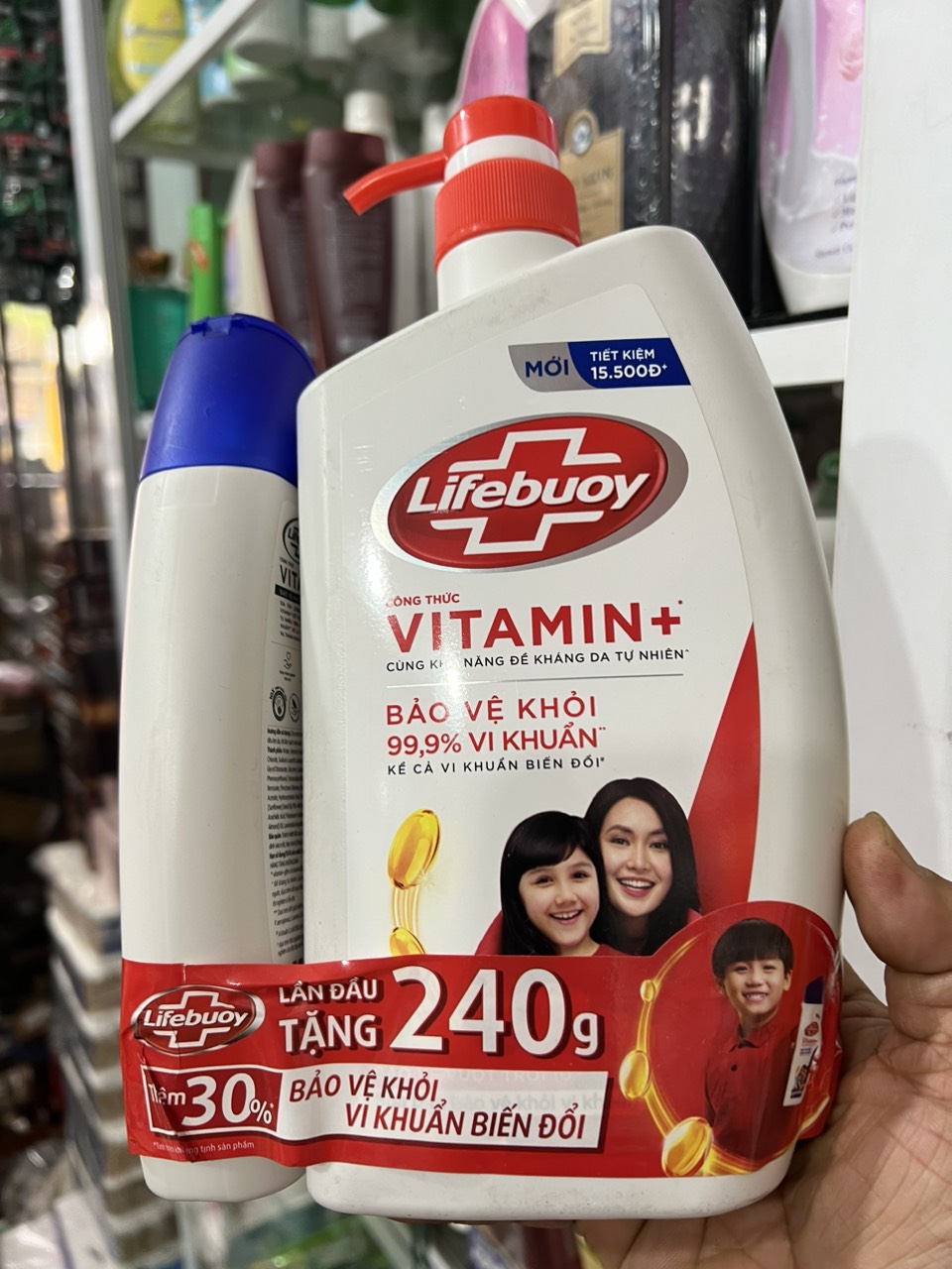( Đỏ )Sữa tắm Lifebuoy bảo vệ vượt trội 850gr