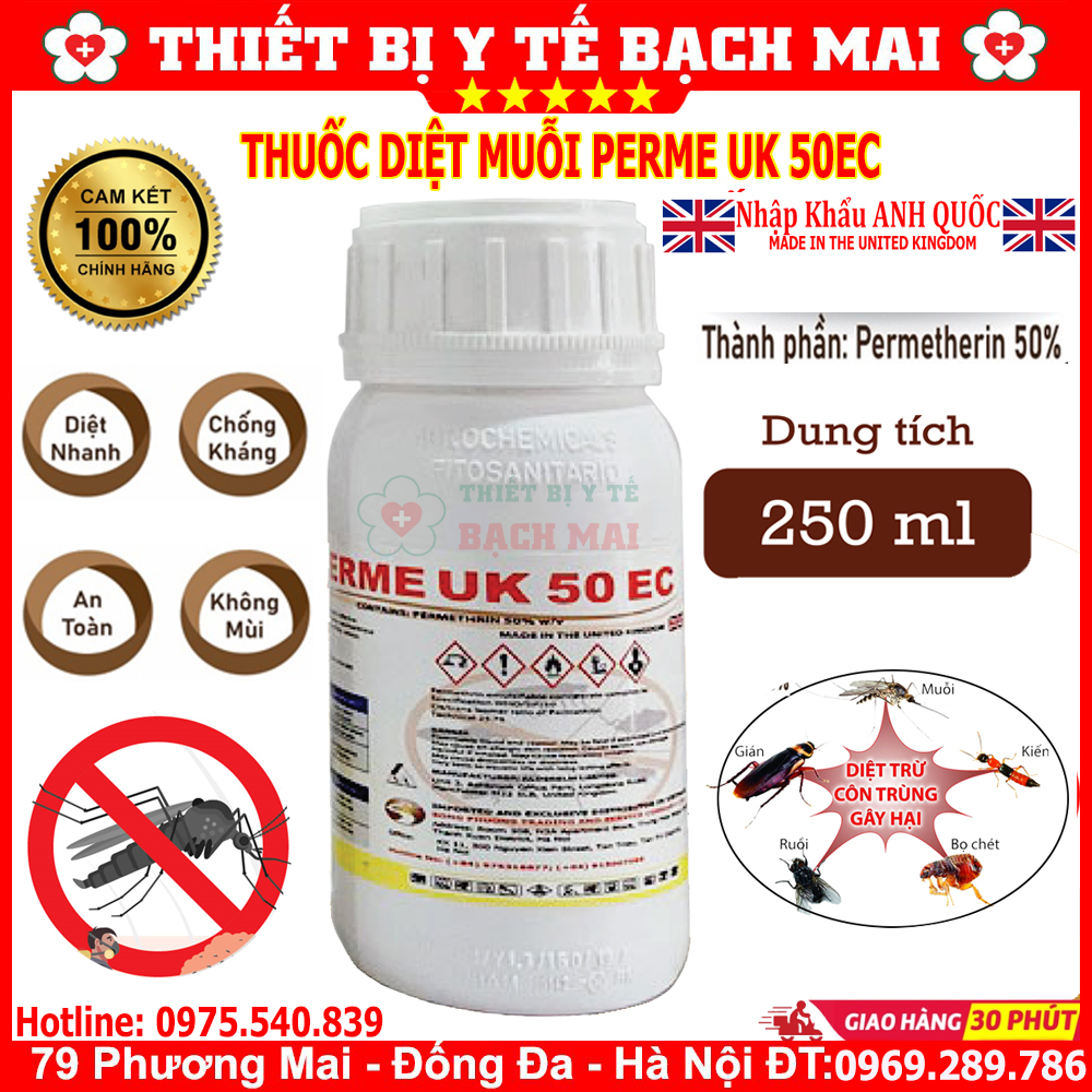 Thuốc diệt muỗi cao cấp perme uk 50ec 250ml nhập khẩu anh quốc