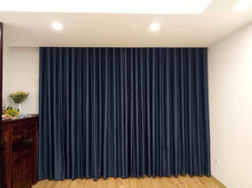Rèm cửa sổ  màu xanh cửu long cản sáng
