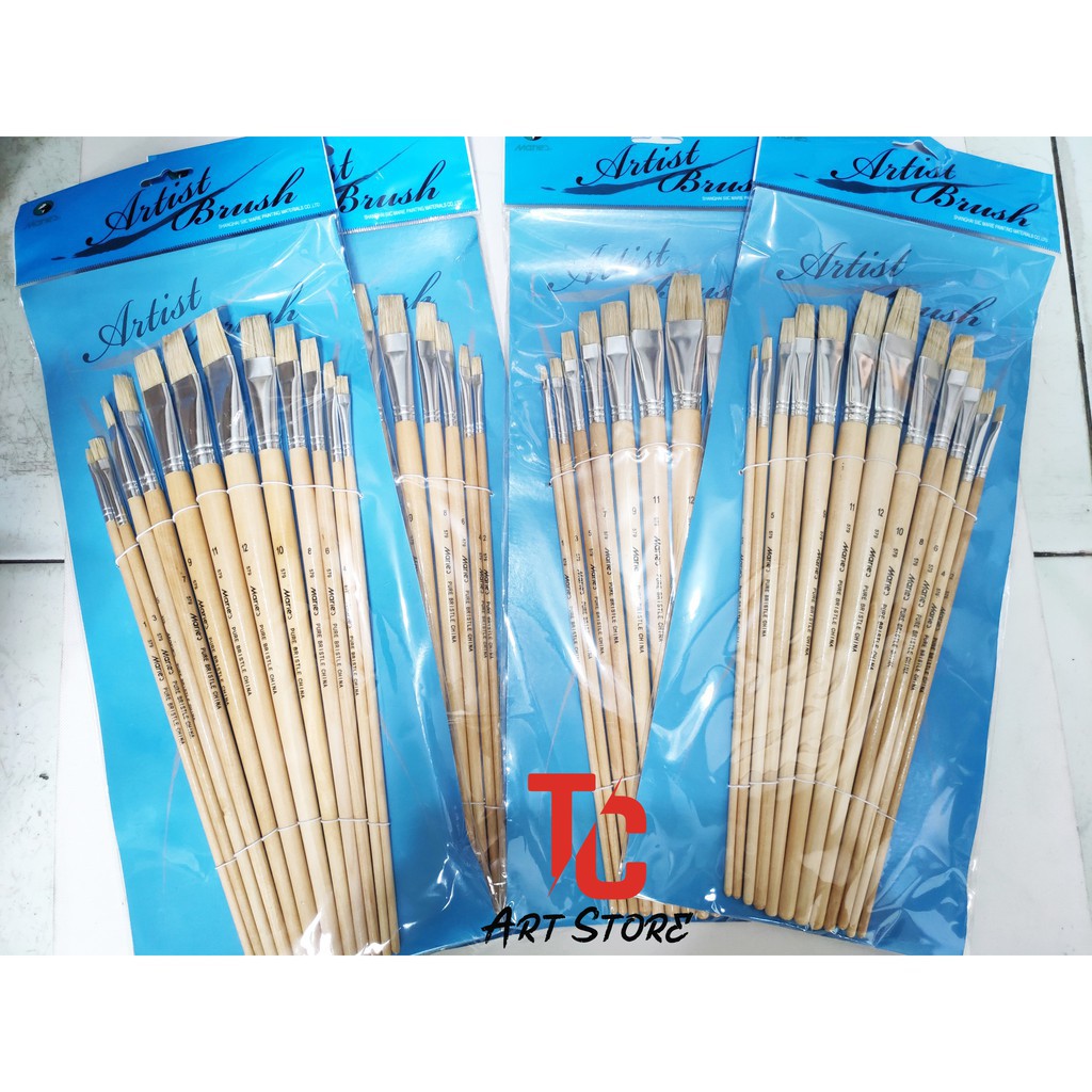 BỘ 12 CỌ ĐẦU BẰNG DẸP MARIES 579 (Vẽ sơn dầu)