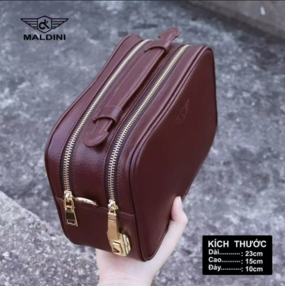 Túi golf nam cầm tay da bê authentich maldini - có khóa số