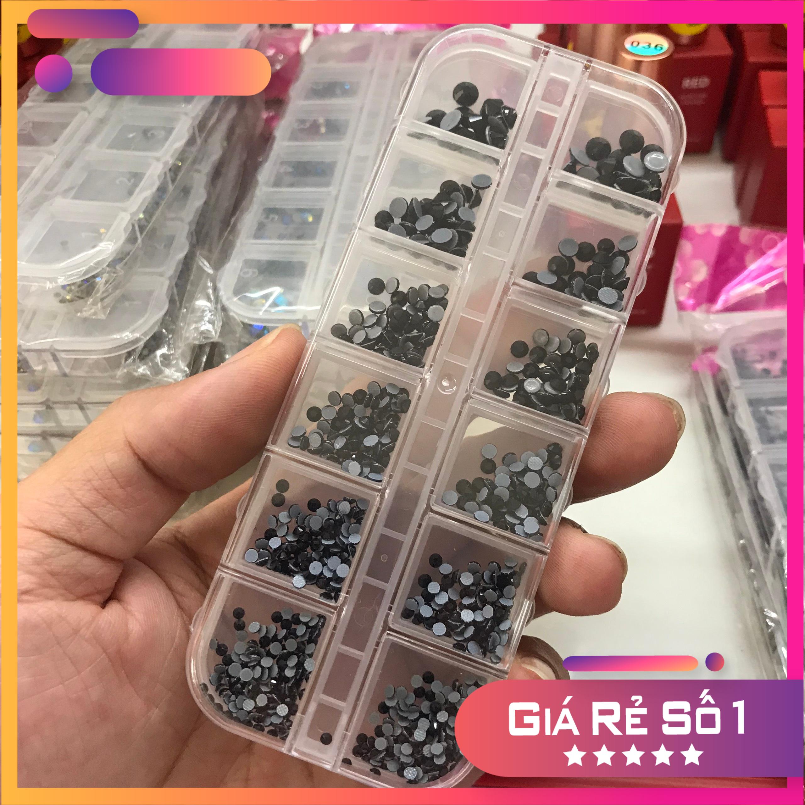 Set đá chân keo 12 ô mix size siêu sáng