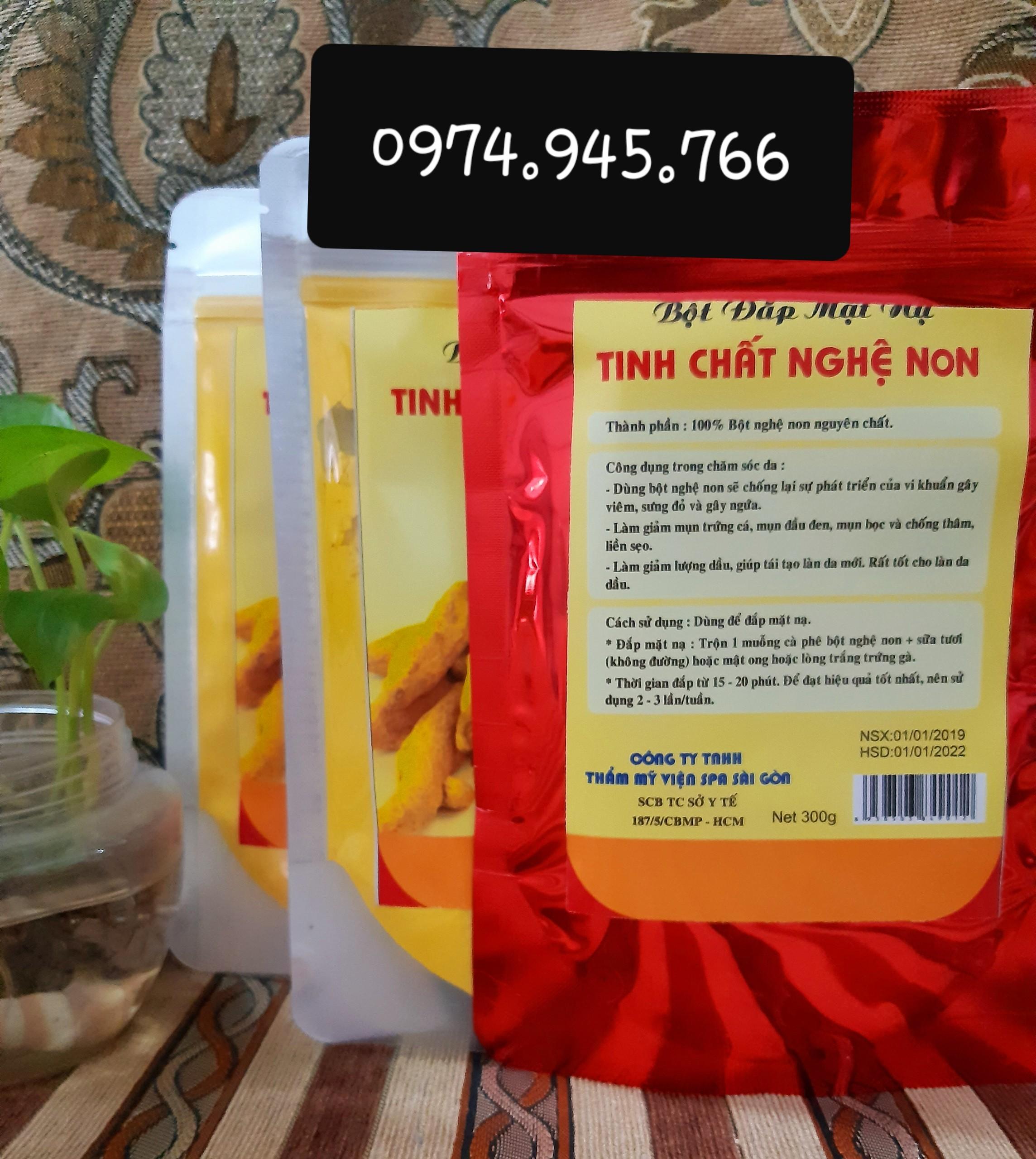 Bột đắp mặt nạ tinh chất nghệ non