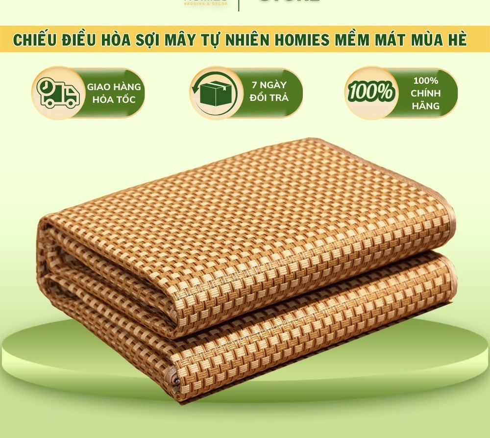 Chiếu điều hoà Sợi Mây Tổng Hợp chiếu ngủ văn phòng chiếu trải đệm trải sàn cao cấp đủ size 1m 1m2 1m5 1m6 1m8 2m2
