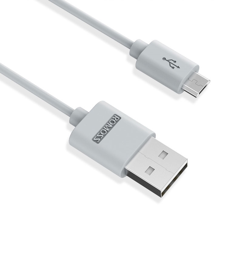 Cáp sạc Romoss CB05 Micro USB V8/2.1A (Trắng) Loại Dài 1m và Dài 0.3m