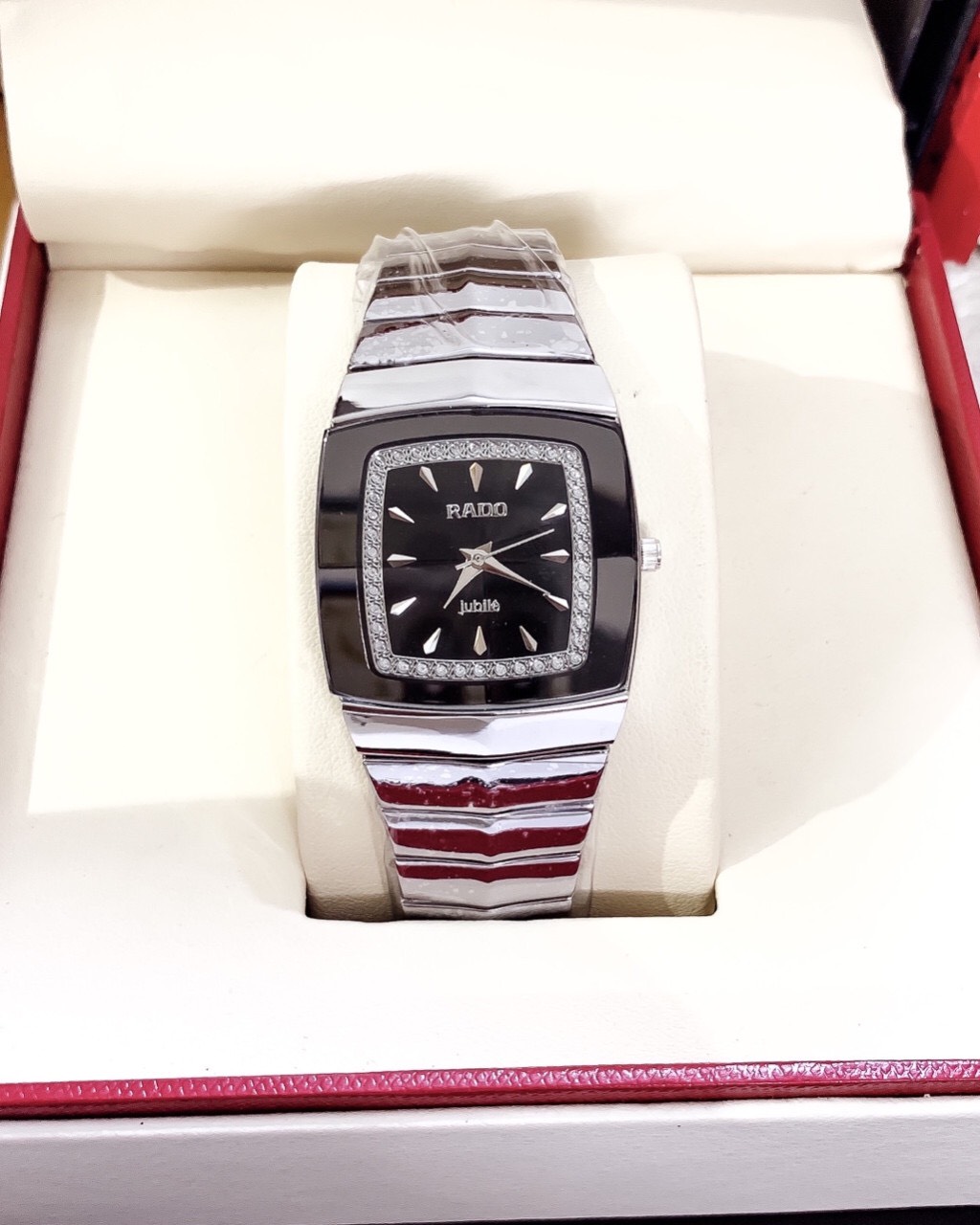 [HCM]Đồng Hồ Nam Vuông Dây Thép Size 36mm