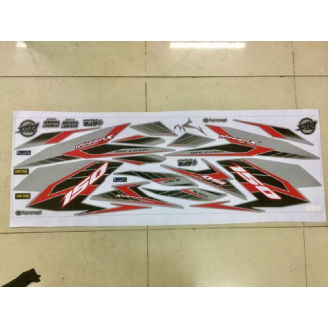 Tem Winner X Chỉ Đỏ Đen Rời Xe Bạc Không Bay Màu (Bộ)