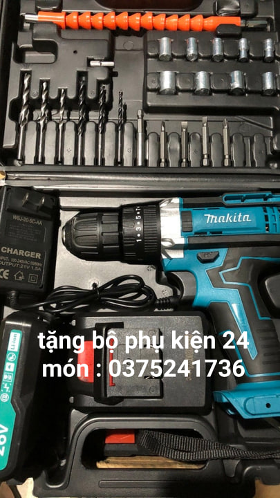 MÁY KHOAN PIN MKT-26V KÈM PHỤ KIỆN