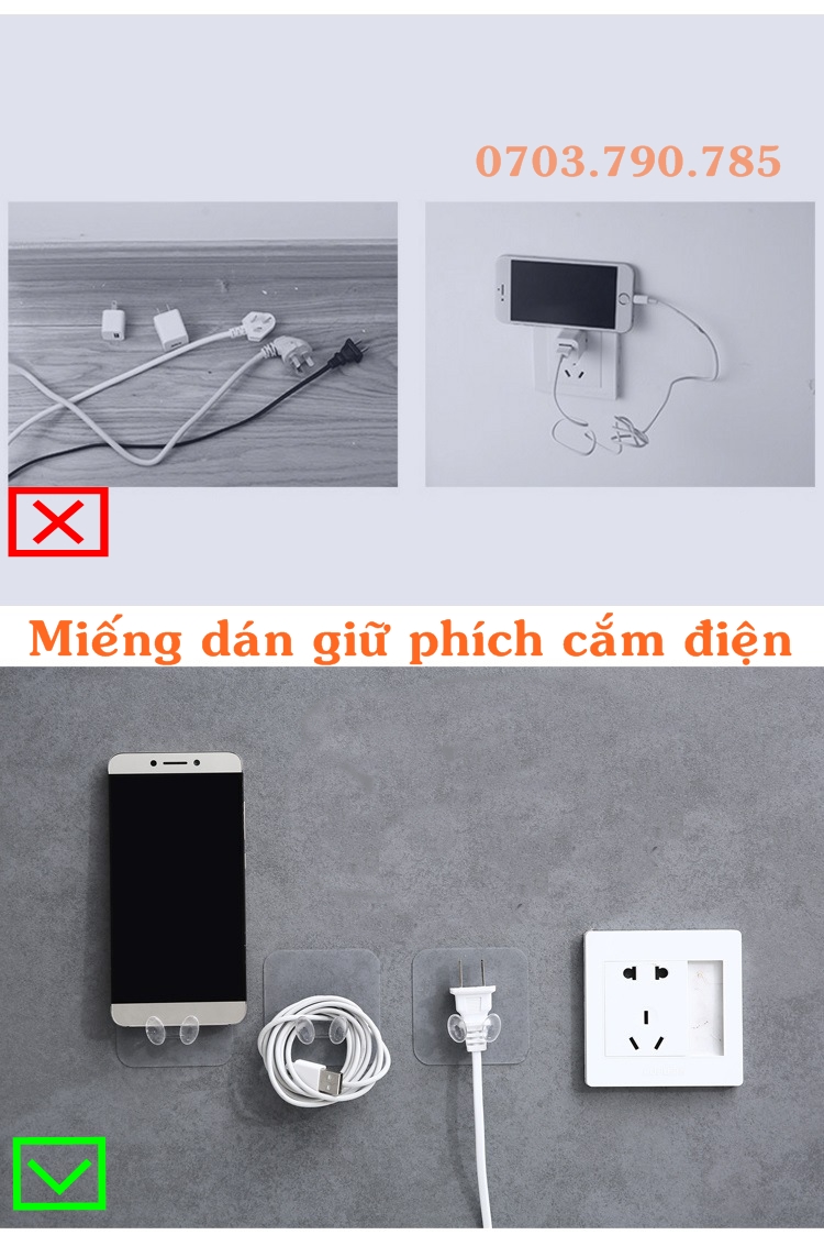 [HCM]Set 3 Miếng Dán Giữ Phích Cắm Điện