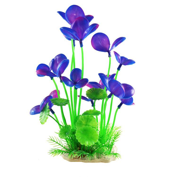 Cây Cỏ hoa trang trí bể cá nhiều màu 20cm