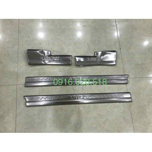 Nẹp bậc cửa INOX xe Vios 2015 2017 2018, Trong, op bac cua nep buoc chan