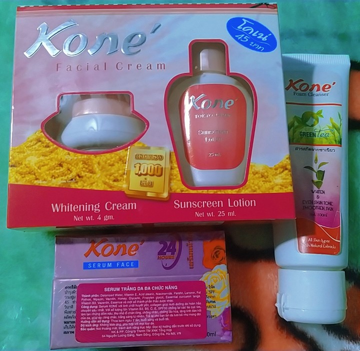 combo 3 món dưỡng trắng KEM KONE THÁI LAN MẪU MỚI