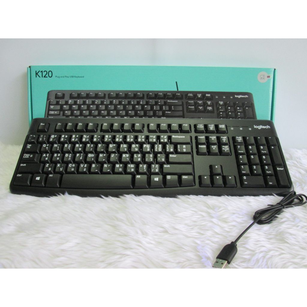 Bàn Phím Có Dây Logitech K120 Chuột Logitech B100 Chính Hãng