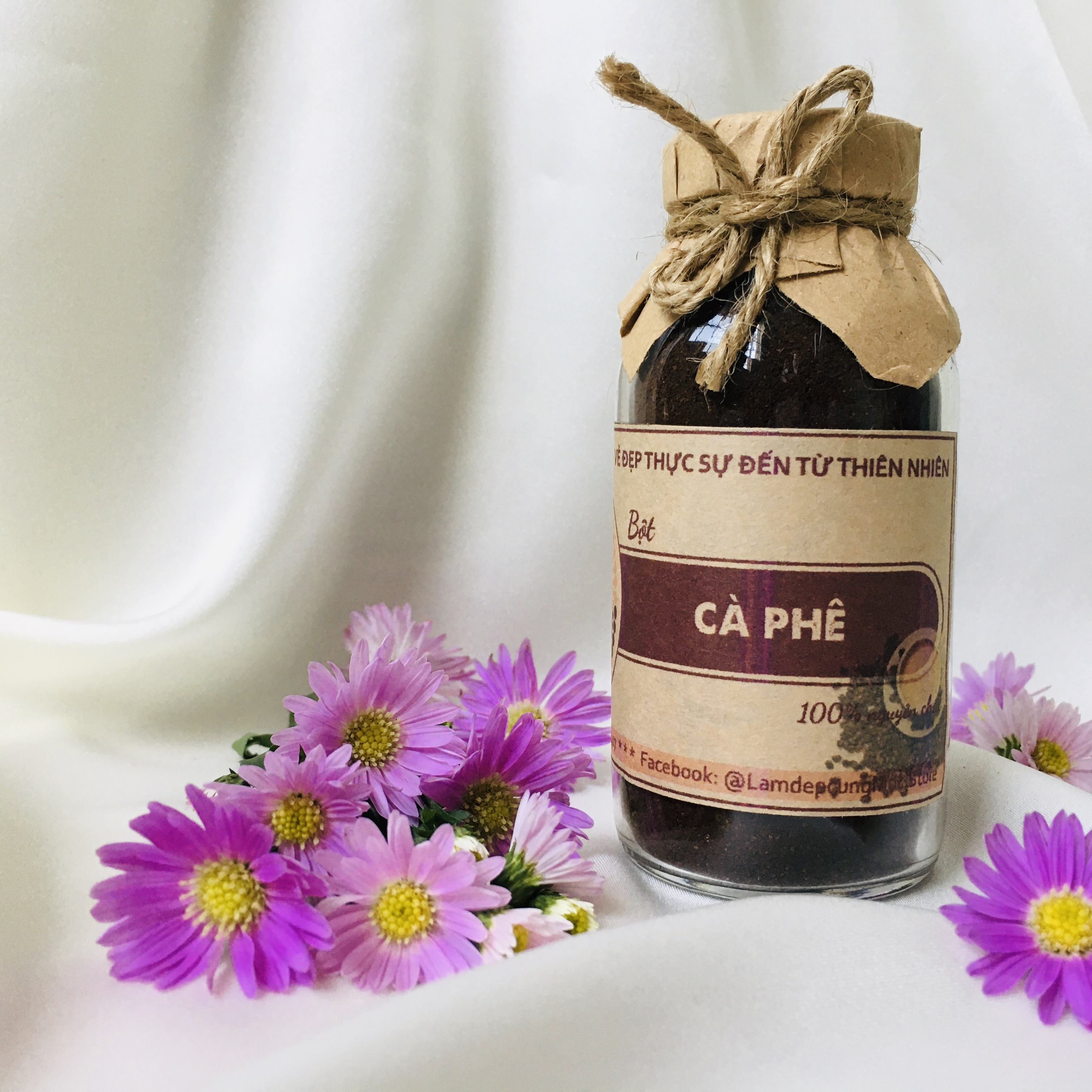 Bột cà phê face (cafe scrub) nguyên chất MỘC - dưỡng trắng, làm sạch sâu, dưỡng ẩm và làm đều màu da túi dùng thử 10g, chai 100ml, 200ml handmade