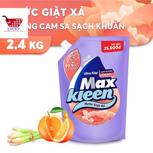 HCM Túi nước giặt xả Maxkleen 2.4kg Hương hoa nắng
