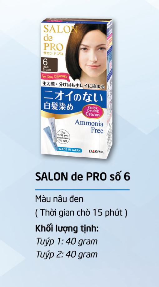 Kem nhuộm tóc phủ bạc Nhật Bản Salon de Pro