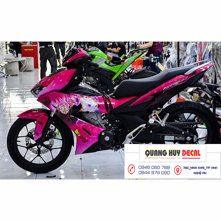 Tem trùm winner x hồng dradonball - Độ dán team trùm decal xe máy winner x hồng dradonball - Team trùm decal xe máy winner x rẻ đẹp và chất